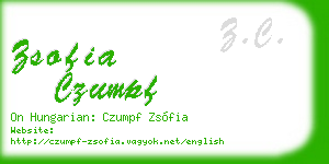 zsofia czumpf business card